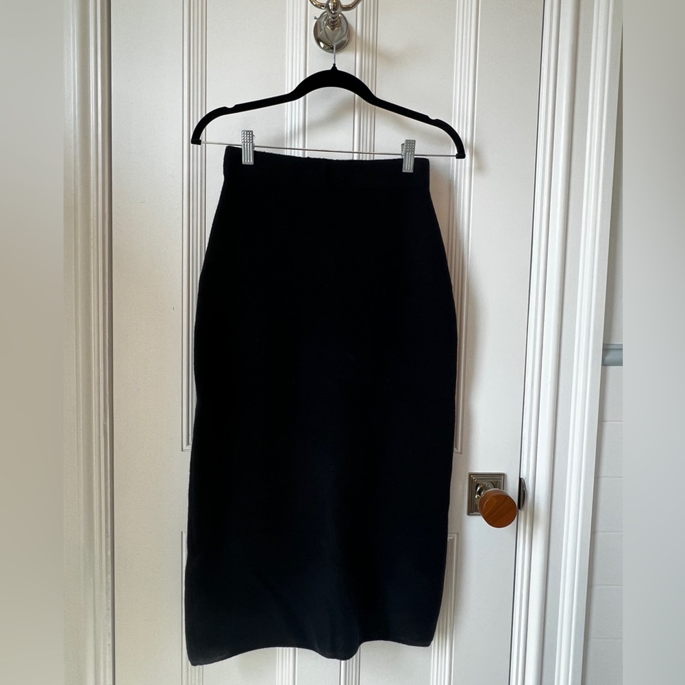 Babaton Wool Black BodyCon Skirt